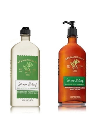 Bath & Body Works, Aromatherapy Stress Relief Body Lotion and Body Wash & Foam Bath