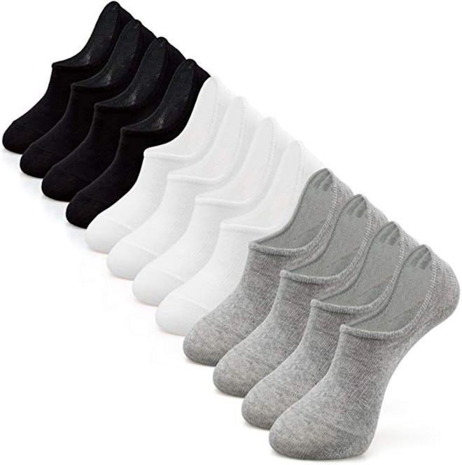 IDEGG Low-Cut No-Show Socks With Anti-Slip (6 Pairs)