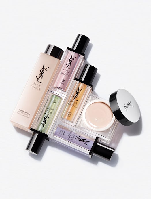 The six products from YSL Beauty's new Pure Shots skincare collection.