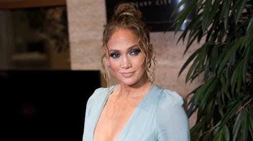 J.Lo's blonde highlights lighten up the star's hair.