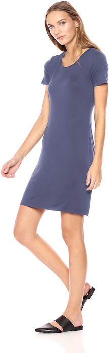 Amazon Brand - Daily Ritual Women's Scoop Neck T-Shirt Dress