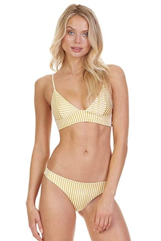 Cabana Striped Triangle Bikini Top