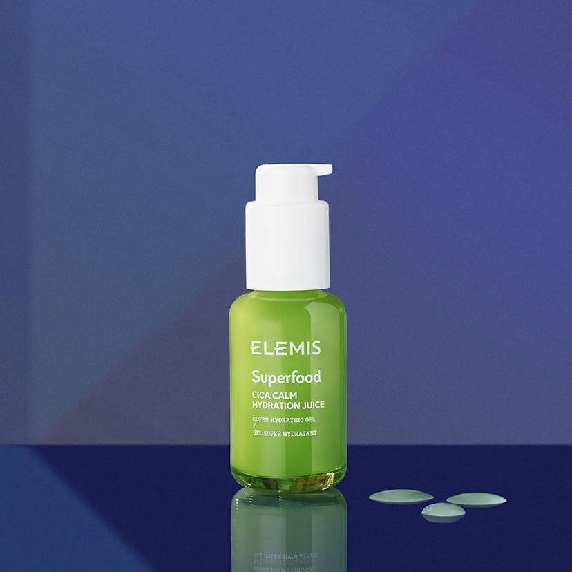 Elemis' new Superfood Cica Calm Hydration Juice in bottle.