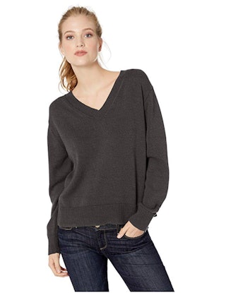 Daily Ritual Women's 100% Cotton V-Neck Pullover Sweater