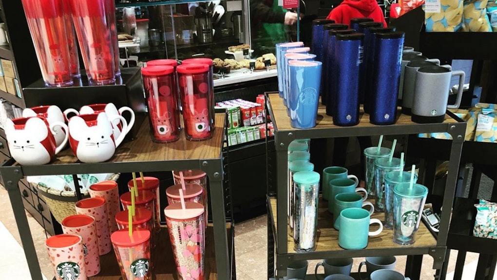 Image result for starbucks tumbler display