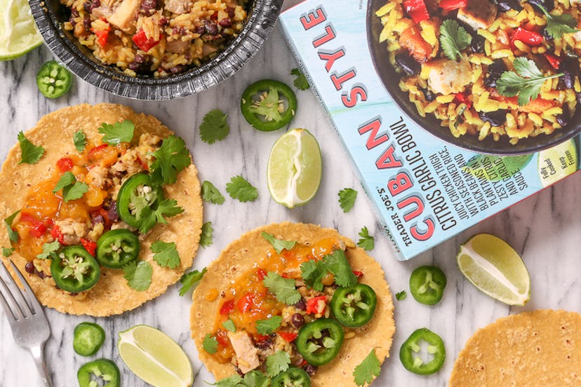 Turn your favorite frozen meals into taco for a simple meal prep hack.