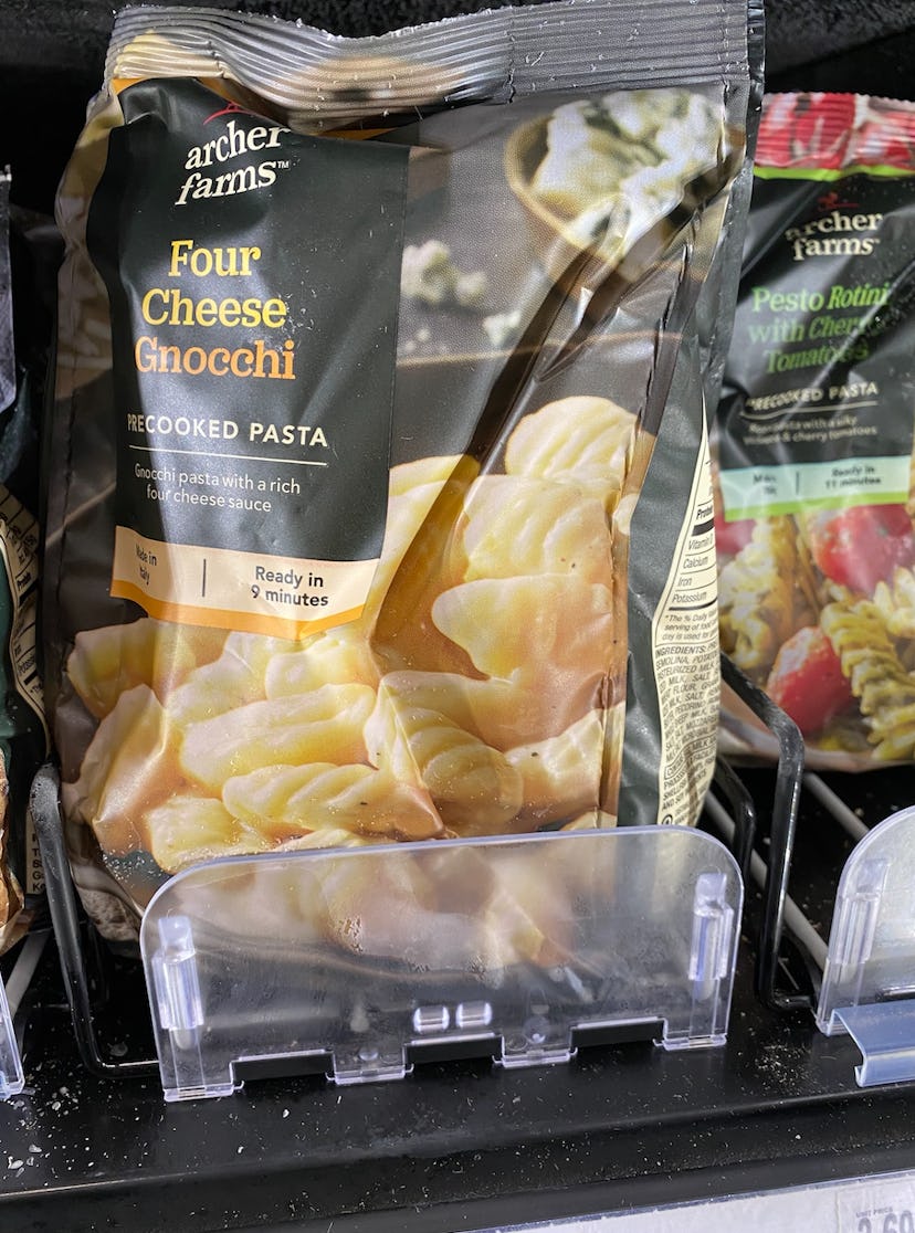 A bag of cheesy delicious gnocchi