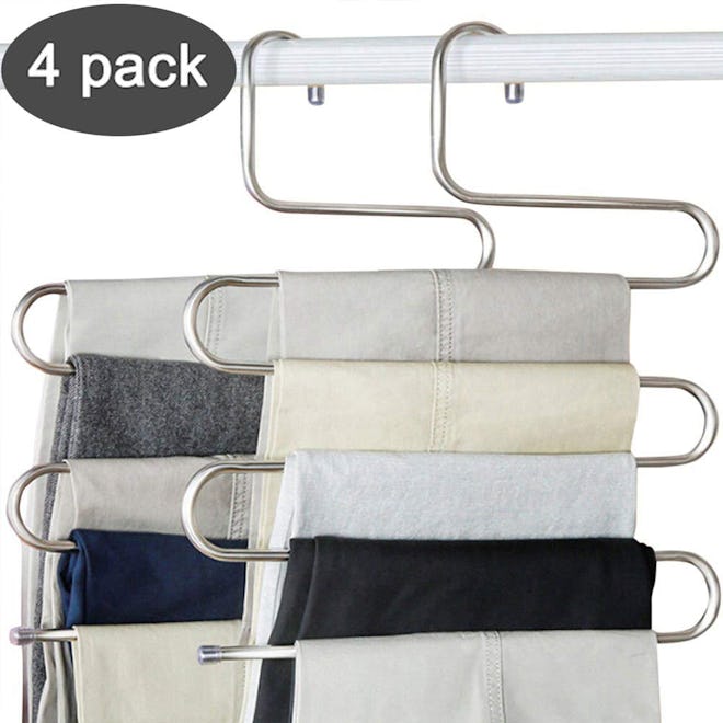 Devesanter S-Shape Pants Hangers (4-Pack)