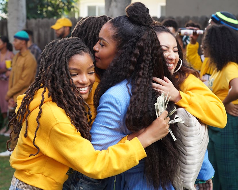 Jazz, Sky, and Ana throw Zoey a homecoming part in the grown-ish Season 3 premiere episode.