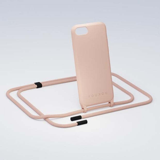 Powder Pink Silicone Case + Rope