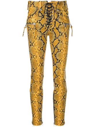 Snake Print Skinny Trousers