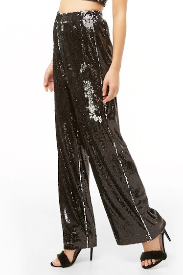 Forever 21 Sequin Wide-Leg Pants