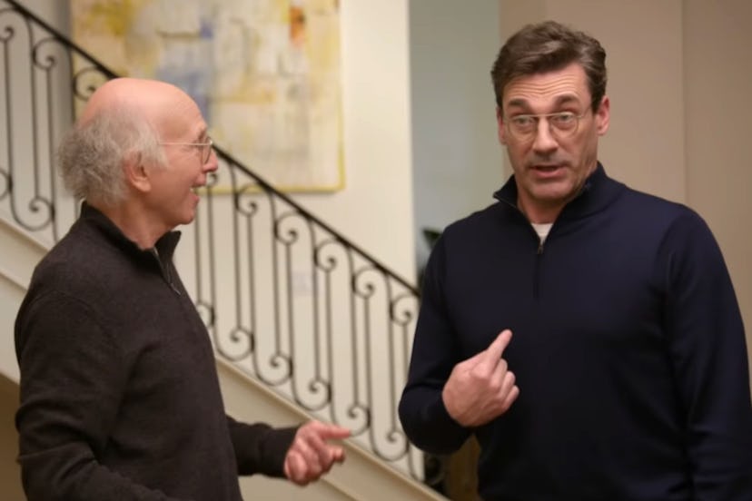 Larry David and Jon Hamm in Curb Your Enthusiasm