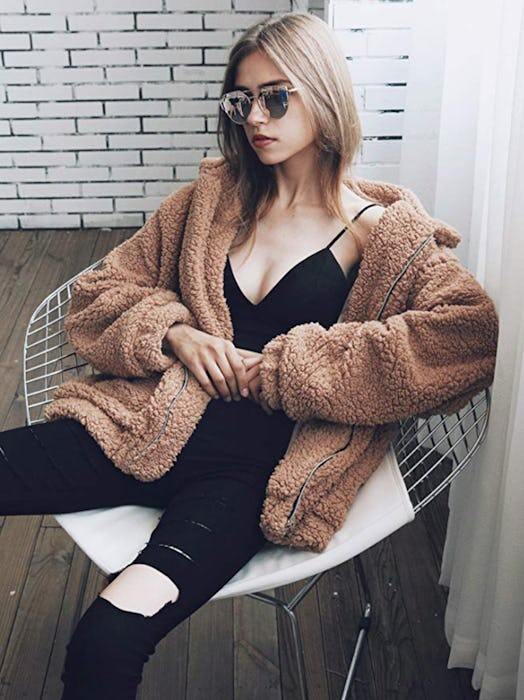 PRETTYGARDEN Women's Sherpa Oversized Jacket