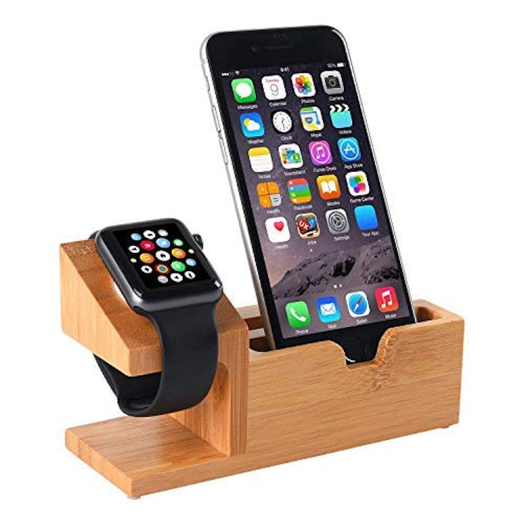 erwubala Bamboo Wood Charging Dock Station