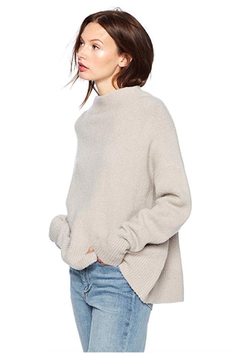 Cable Stitch Women's Mock Neck Cozy Sweater