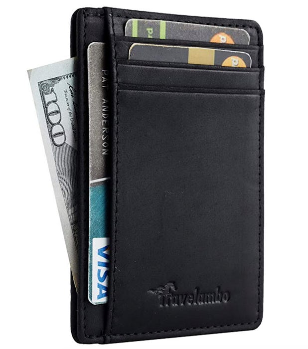 Travelambo Front Pocket Minimalist Leather Slim Wallet