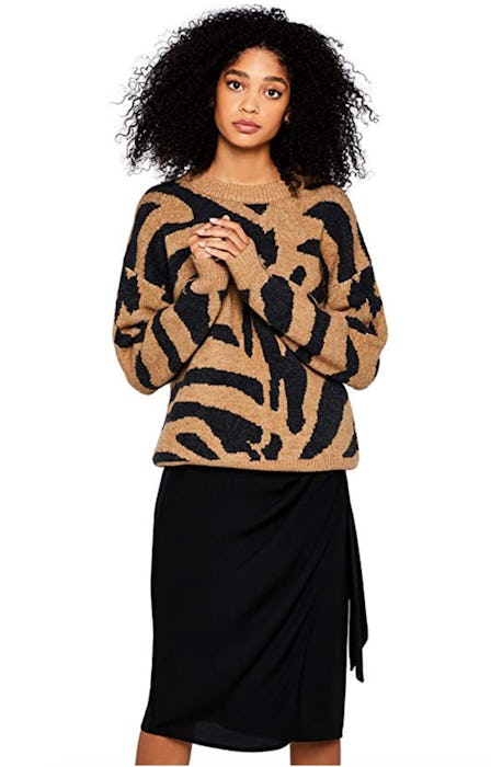 find. Women's Drop Shoulder Tiger Sweater