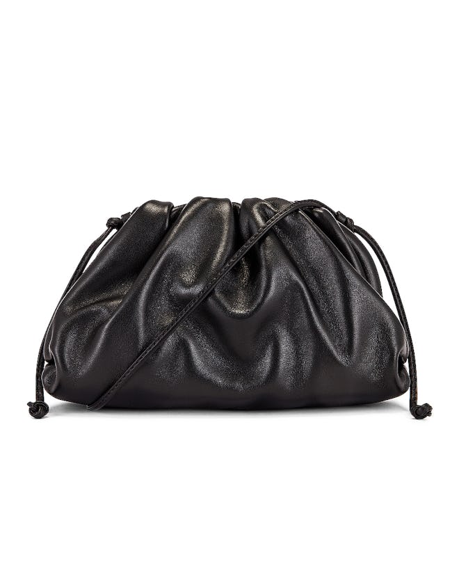 Mini Leather Pouch Clutch Crossbody Bag