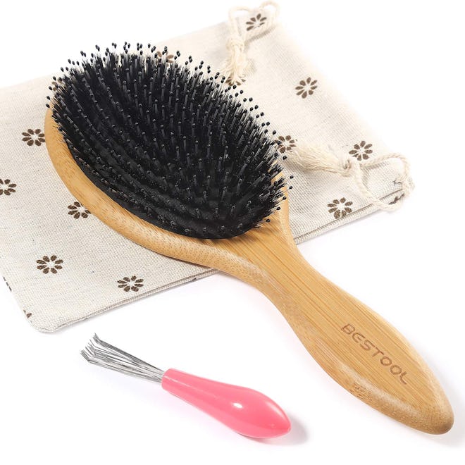 BESTOOL Boar Bristle Hair Brush With Nylon Pins