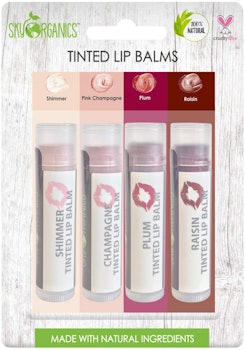 Organic Tinted Lip Balm by Sky Organics (4-Pack)