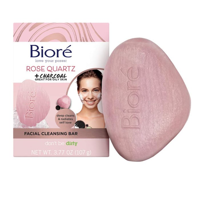 Bioré Rose Quartz With Charcoal Facial Cleansing Bar