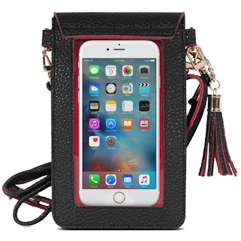 MoKo Cell Phone Bag, PU Leather Crossbody Bag Mini Phone Pouch