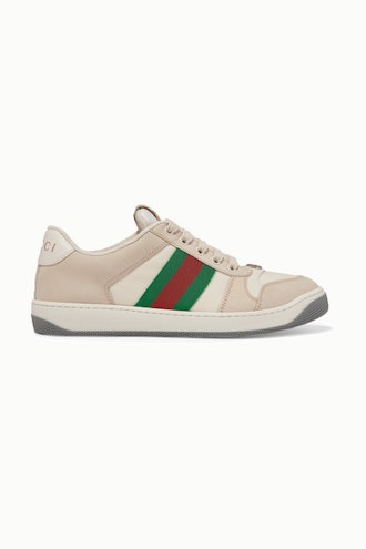 Screener Canvas-trimmed Leather Sneakers