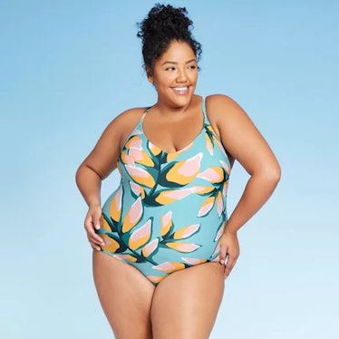 Kona Sol's Women's Plus Size Tie Side One Piece Swimsuit