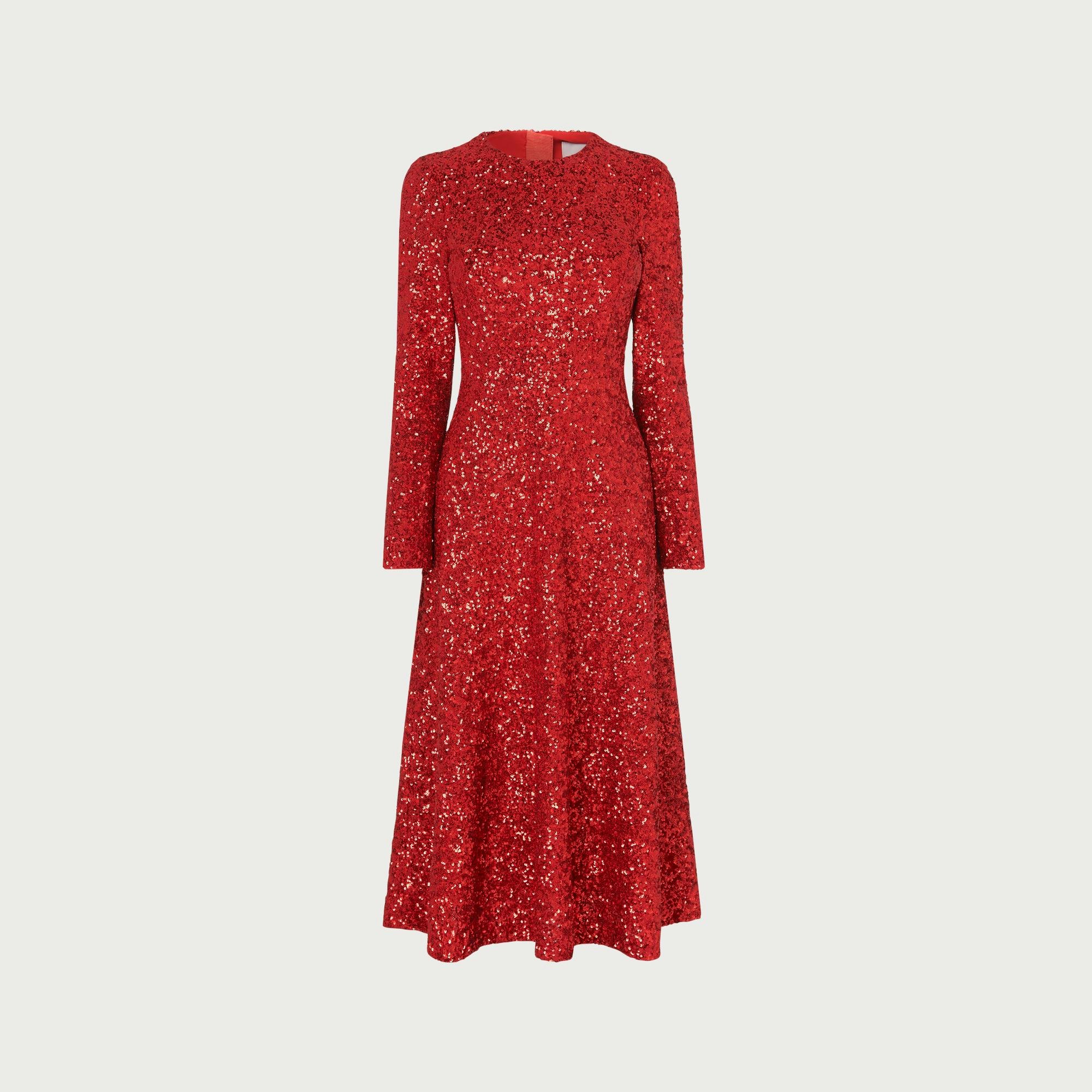 long red sequin dresses uk