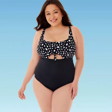 Miracle Brands' Women's Plus Size Slimming Control Peek A Boo Cut Out Once Piece Swimsuit