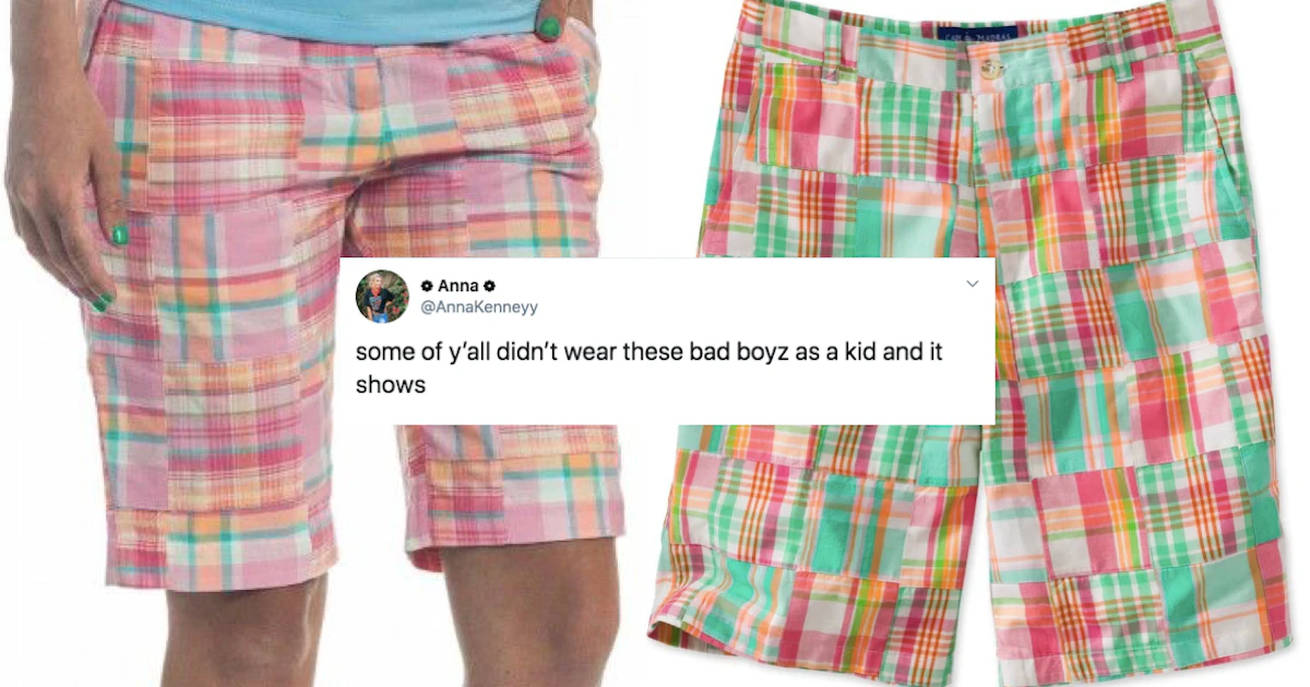 URBAN PIPELINE youth size 14 plaid bermuda shorts walking tan preppy URBAN PIPELINE youth size 14 plaid bermuda shorts walking tan preppy