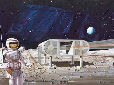 Artist's render of lunar habitat