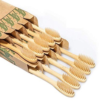 LMVH Biodegradable Reusable Bamboo Toothbrushes (10-Pack)