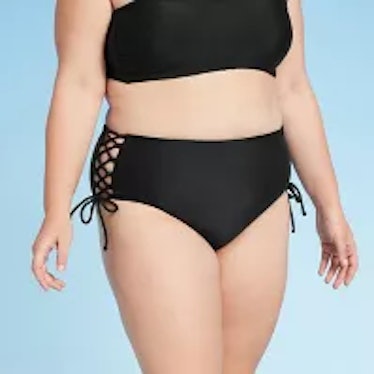 Xhilaration's Women's Plus Size Lace-Up High Waist Bikini Bottom