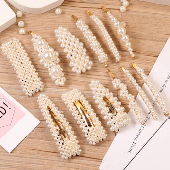 E-accexpert Pearl Hair Clips (12 Pieces)