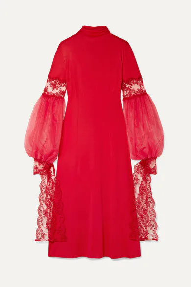 kate middleton in red sequin dress Kate Middleton wearing the Needle & Thread red 'Aurora' sequinned dress