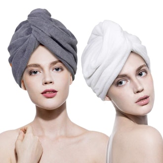 Lovife Microfiber Hair Towel Wrap (2-Pack)