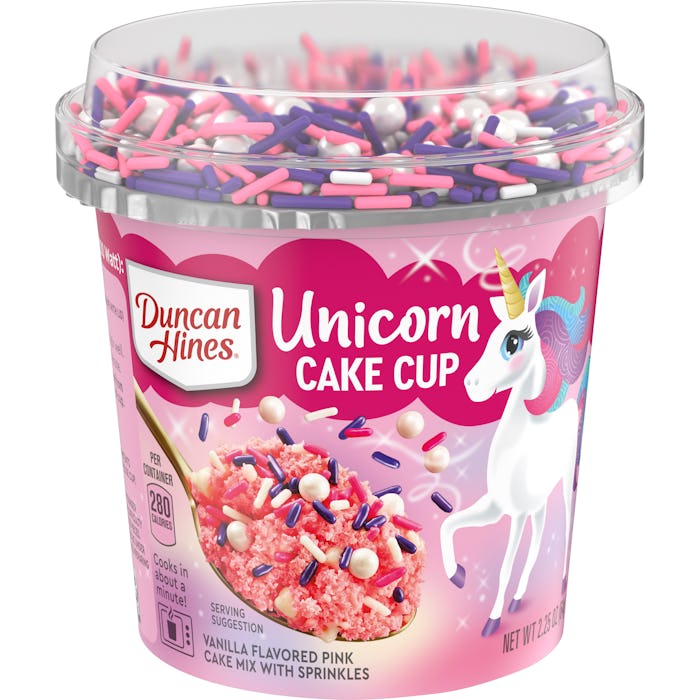 Duncan hines unicorn cake cup