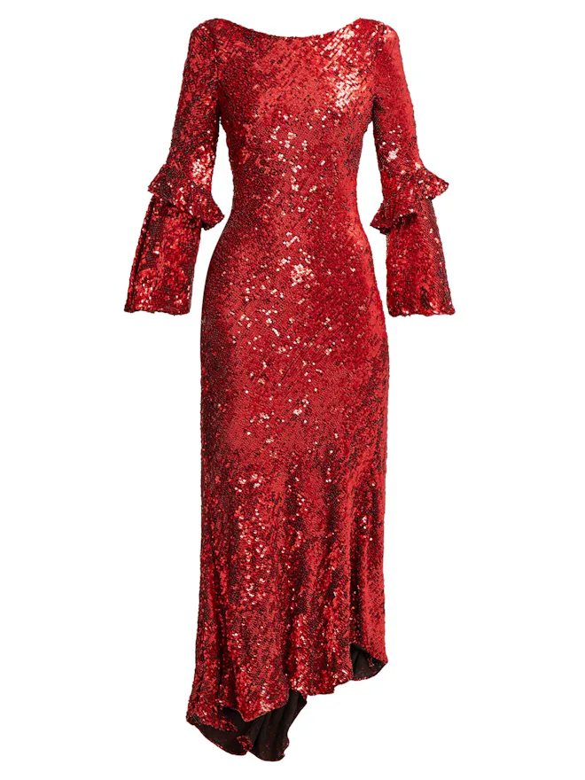 kate middleton red sequin dress See Kate Middleton Shine in a Red Sequined Gown Ahead of Christmas Carol Service