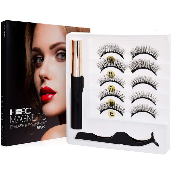 HSBCC Magnetic Eyeliner and Lashes Magnetic Eyelashes Kit (5-pairs)