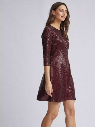 Dorothy Perkins - Red Sequin Empire Fit and Flare Dress