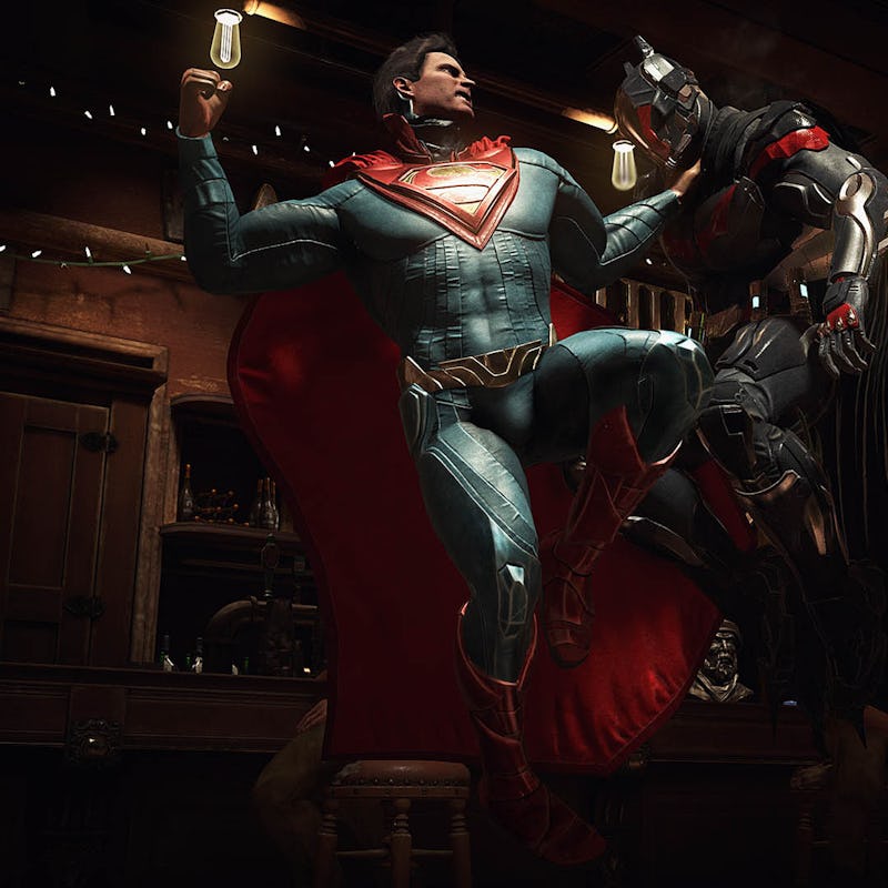 Superman and Batman, in 'Injustice 2.'