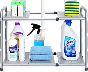 Simple Houseware Under Sink Expandable Shelf Organizer