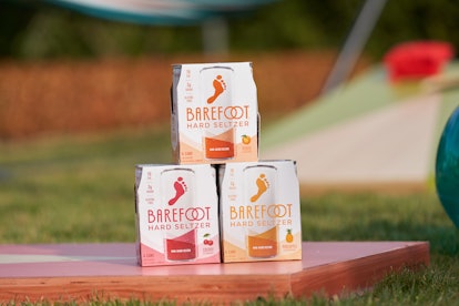 Barefoot Wine's new hard seltzer comes in four flavors including cherry & cranberry and  pineapple &...
