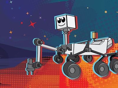 NASA Mars 2020 robot cartoon