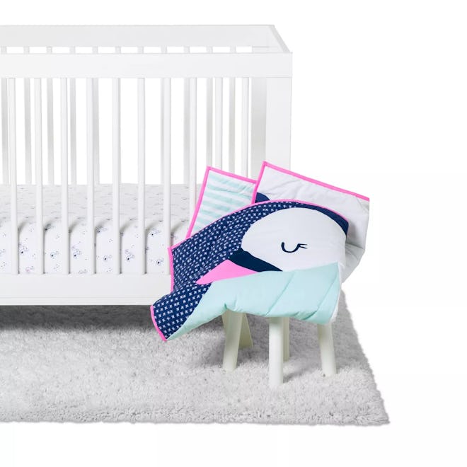 Crib Bedding Set Swan 3pc - Cloud Island™ Blue