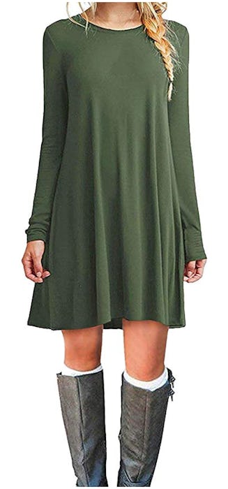 MOLERANI Women's Long-Sleeve T-Shirt Dress