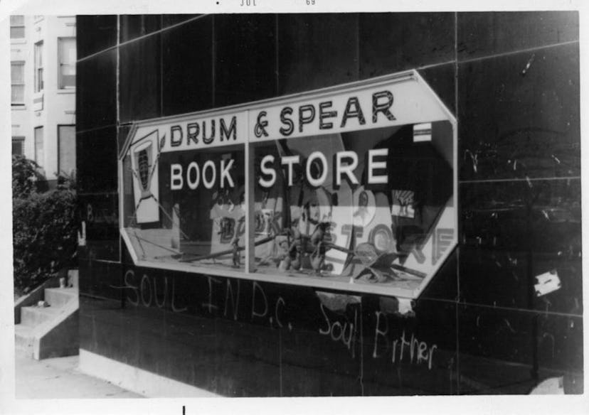 The Drum and Spear storefront, a black-owned bookstore