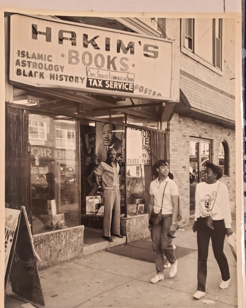 The exterior of Hakim's Bookstore in the 1960s